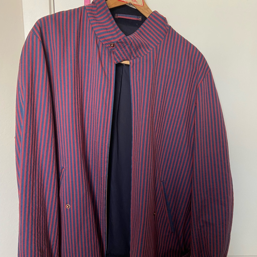 Todd Snyder handmade blue/red seersucker jacket with Lyon lining size xl